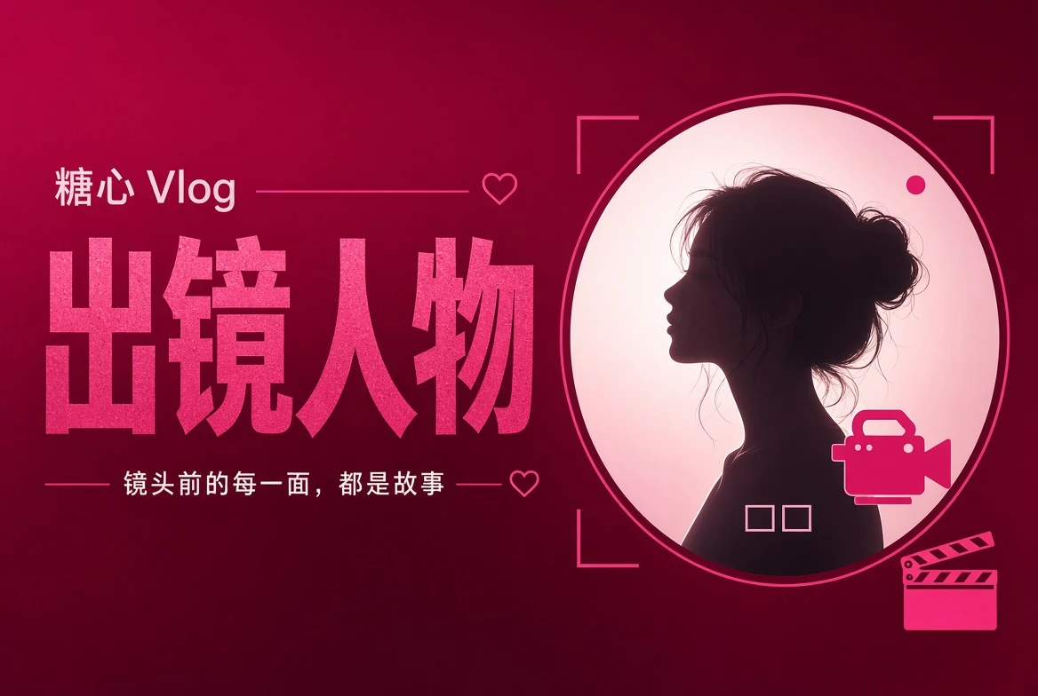 出镜窗|糖心Vlog主题插画